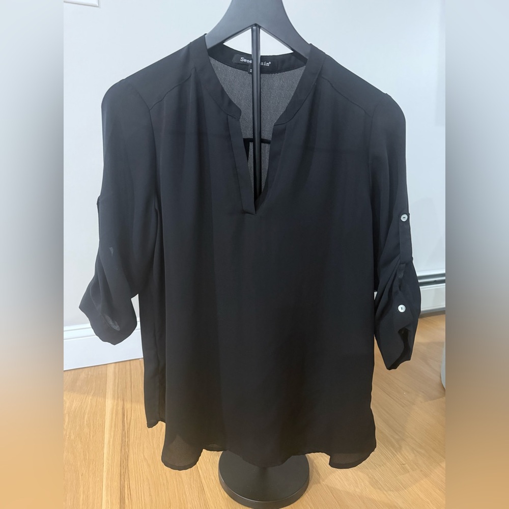 Sweet Rain Black Blouse